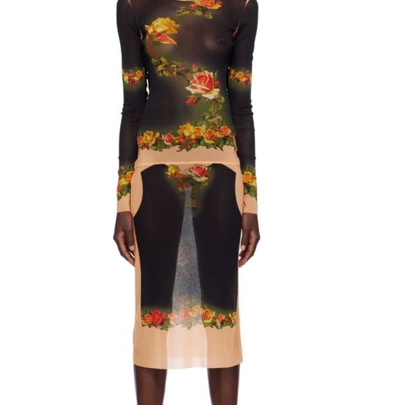 'The Fleurs Petit Grand' Midi Dress by Jean Paul Gaultier - Picture 4 of 5